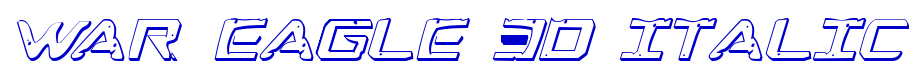 War Eagle 3D Italic 字体